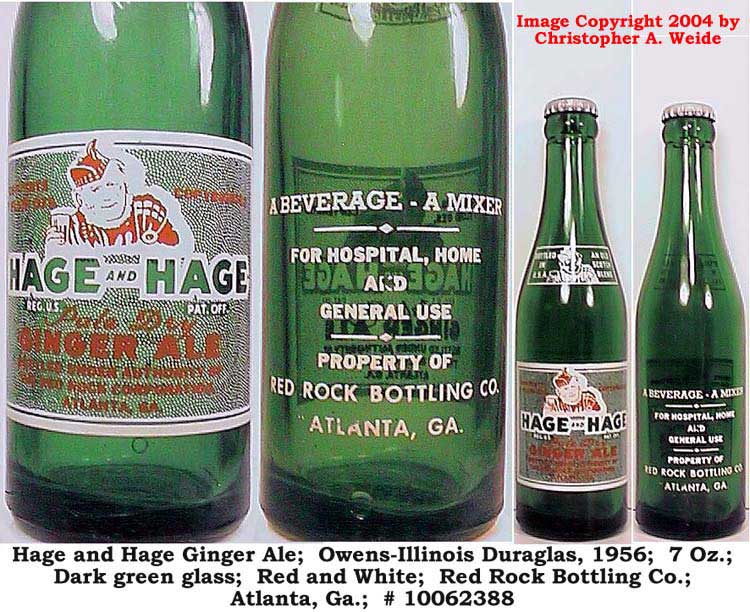 Vintage 6 Oz Emerald Green Dr Herrings Ginger Ale ACL Soda Bottle No Town Name 