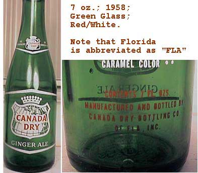 Vintage Canada Dry Ginger Ale Clear 12 fl. oz. Glass Bottle